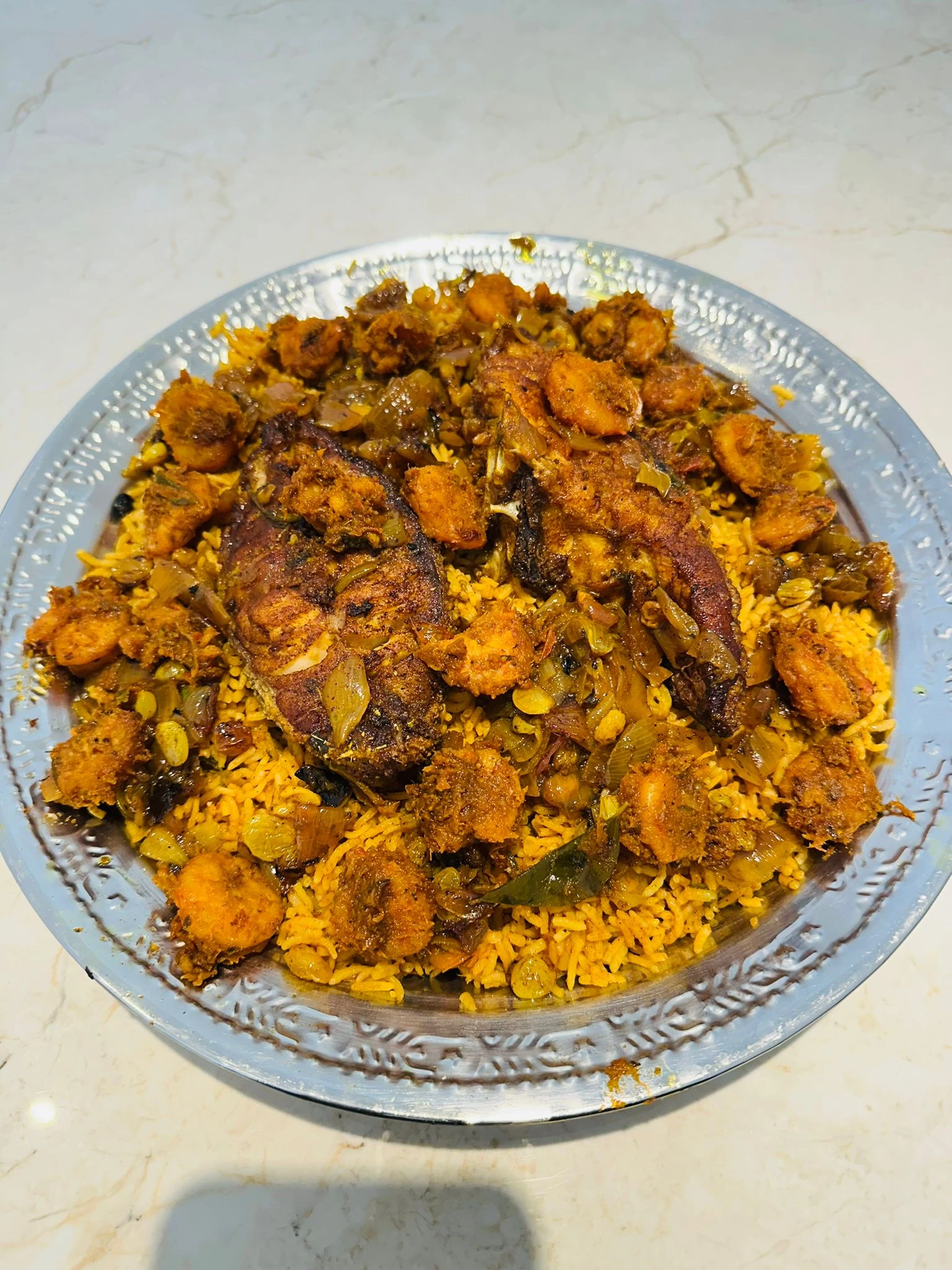 مجبوس هامور مع حشوة الروبيان